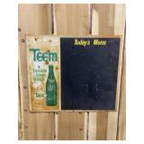 Vintage TEEM Soda Cola Drink Metal Sign