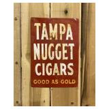 Tampa  Nugget Cigars Painted Metal Sign
