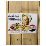 Pepsi-Cola Metal Sign Any Weather
