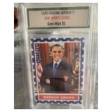 Barack Obama Piece of Suit Card Graded 10