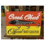 Creek Chub Lures Embossed Metal Sign