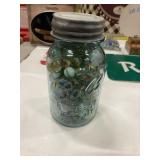 Glass BALL Jar full of Marbles