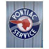 Pontiac Service 30' Porcelain Sign