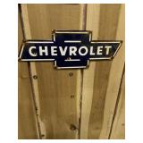Chevrolet Bow-Tie Porcelain Sign GAS OIL AUTO