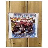 1970's Vintage Original JEEP Metal Sign
