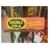 Double Cola Embossed Metal Horizontal Sign