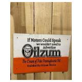 Oilzum Painted Metal Sign