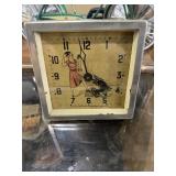 Vintage Shoe Sign Boy Wind-Up Clock with Motion