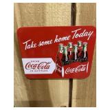 Vintage Coca-Cola COKE Carton Metal Sign