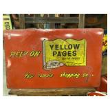 Vintage Metal YELLOW PAGES Phone Sign
