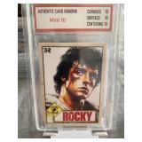 Rocky Balboa '52 Topps Style Card Graded 10