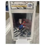 Super Mario .999 Fine Silver Gr Bar In Graded Card