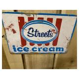 Streets Metal Ice Cream Sign