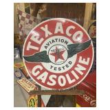 Texaco Aviation Gasoline Porcelain 30' Sign