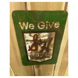 Vintage S&H Stamps Painted Metal Sign