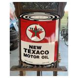 RARE Texaco Oil Can PC Porcelain Sign 22'