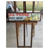 Pa-Poose Root Beer Embossed Metal Sign