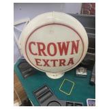 Vintage Crown Extra Gas Pump Globe in Orig Box