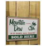 Mountain Dew Sold Here Metal Sign