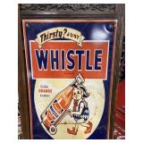 Whistle Orange Soda Sign with Gnome COLA GAS OIL