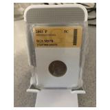 2003 P Jefferson Nickel Slabbed Coin SGS MS70