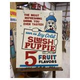 Vintage Original Double Sided Slush Puppie Sign