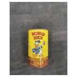 Donald Duck Vintage Chocloate Syrup Can