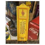 Vintage Metal RED GOOSE SHOES Thermometer Sign
