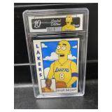 Kobe Bryant Simpsons Graded 10 Card-Limited ETD