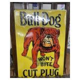 BullDog Cut Plug Tobacco Metal Sign