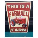 Farmall Farm Tractor Metal Sign