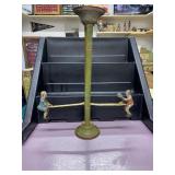 Vintage 1903 Metal Teeter-Totter Toy with Kids