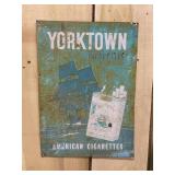 Vintage Yorktown Cigarettes Metal Sign RARE