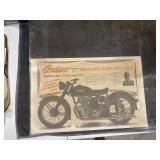 Indian Motorcycle Paper Stock Sign
