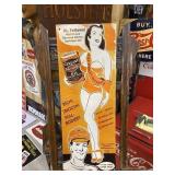 Harley Davidson Motor Oil Girl Metal Sign GAS OIL