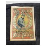 Ty Cobb CUT PLUG Tobacco Store Poster SIgn