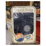 Vintage Pepsi-Cola Metal Menu Board Sign