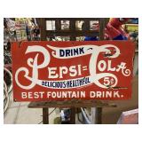 Vintage Pepsi-Cola Porcelain Sign