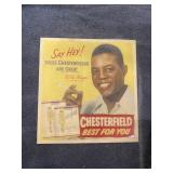 Willie Mays Chesterfield Cigarettes Store Sign