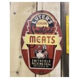 RARE! Smithfield Meats MAMMY Metal Vintage Sign