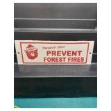 Smokey The Bear Prevent Forest Fire Porcelain Sign