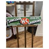 Sinclair HC Embossed Metal Sign GAS OIL