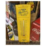 Vintage Metal Simon Sez Mufflers Metal Thermometer