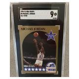 Michael Jordan 1990-91 Hoops #5 SGA Graded 9