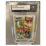 1986 Topps Pete Rose Years #5 Card Graded 9