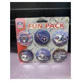 Tennessee Titans Metal Buttons 6 On Card Unused