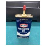 Vintage TEXACO Penetrating Oiler Can GAS OIL