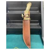 LARGE 16" Antler Stag Handle Buffalo Nickel Knife