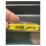 Rare Yellow & Black Coca-Cola 2 blade Pocket Knife