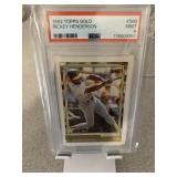 1992 Topps Gold Rickey Henderson Graded PSA 9